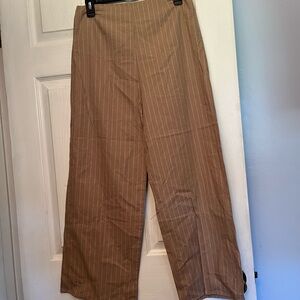 SANS SOUCI Camel/cream striped Trousers Pants MED